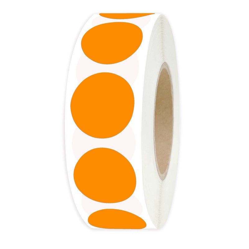 PARLAIM 3/4"" Round Color-Coding Circle Dot Labels in Roll  1000 Stickers  0.75 inch for Family and Office  Orange - Image 2